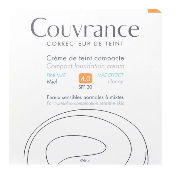 Avene Couvrance Crème de Teint Compacte fini Mat Miel 9,5G