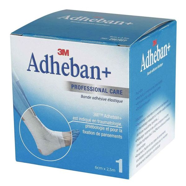 3M Adheban+ Bande élastique adhésive 6 cm x 2,5 m (x1)