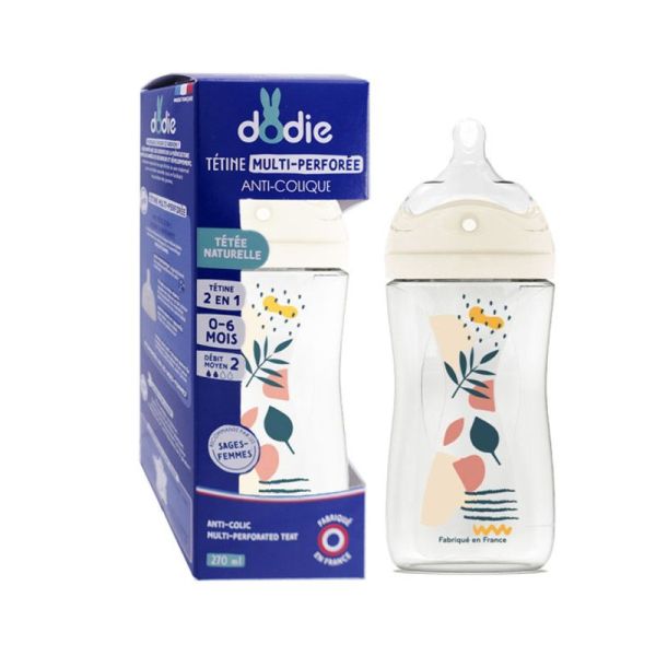 Dodie Biberon Tétine Multiperforée Terracotta De 0 A 6 Mois (270 ml)