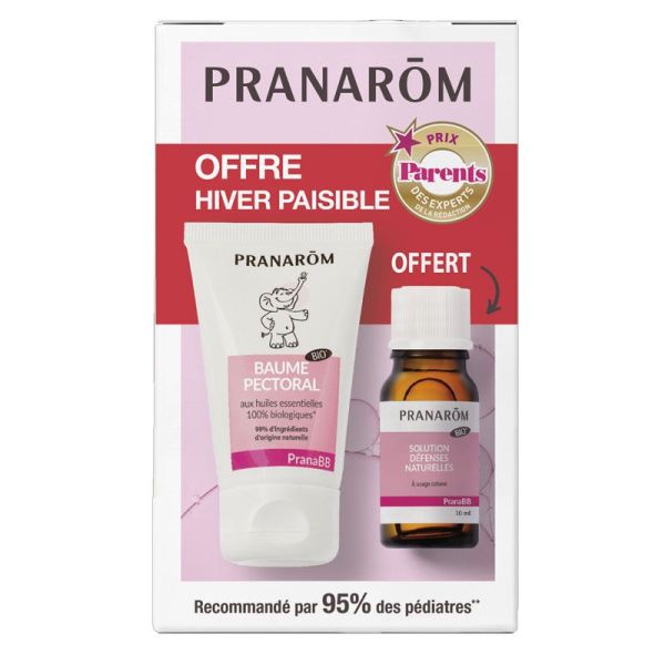 PranaBB Baume Pectoral bio 40 ml (+ Solution défenses naturelles 10 ml offerte)