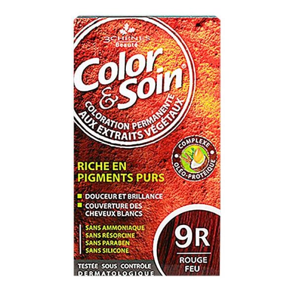 COLOR & SOIN Coloration Permanente 9R Rouge Feu