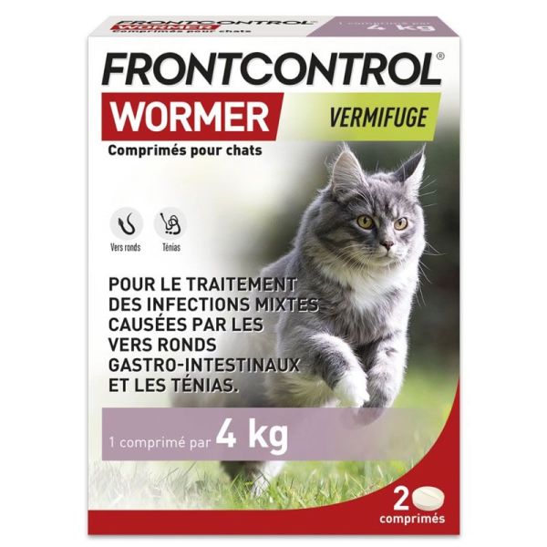 Frontcontrol Wormer Vermifuge pour Chat (2 comprimés)