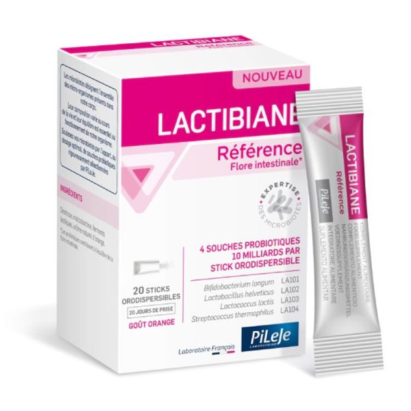 Lactibiane Référence probiotiques flore intestinale (20 sticks)