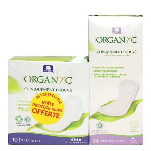 Organyc Serviettes Super/10 + Protege Slip /24 Off